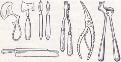 Набор инструментов для снятия гипсовой повязки